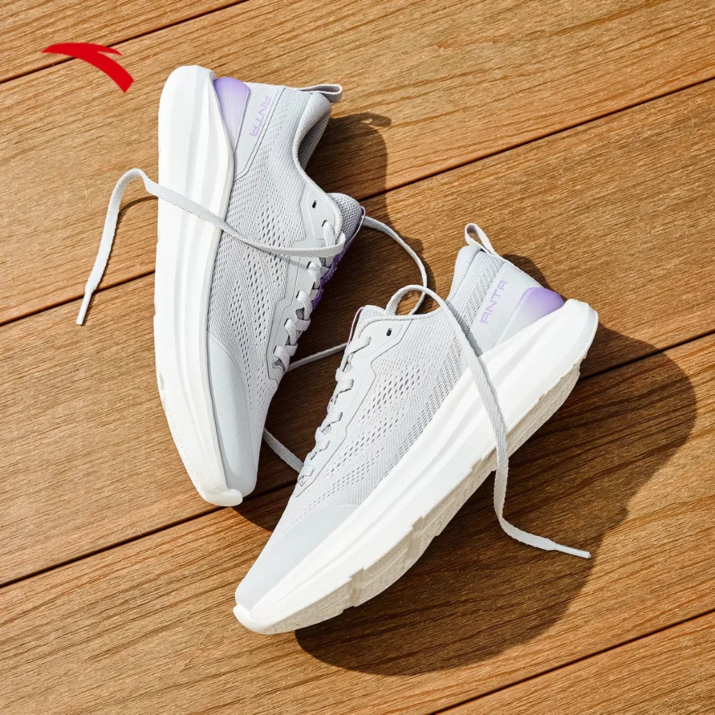 ANTA Women EBUFFER Lite Cross-Training Shoes 1225C7713-6 -GREY Zerogrand Remastered Plain Toe Oxford