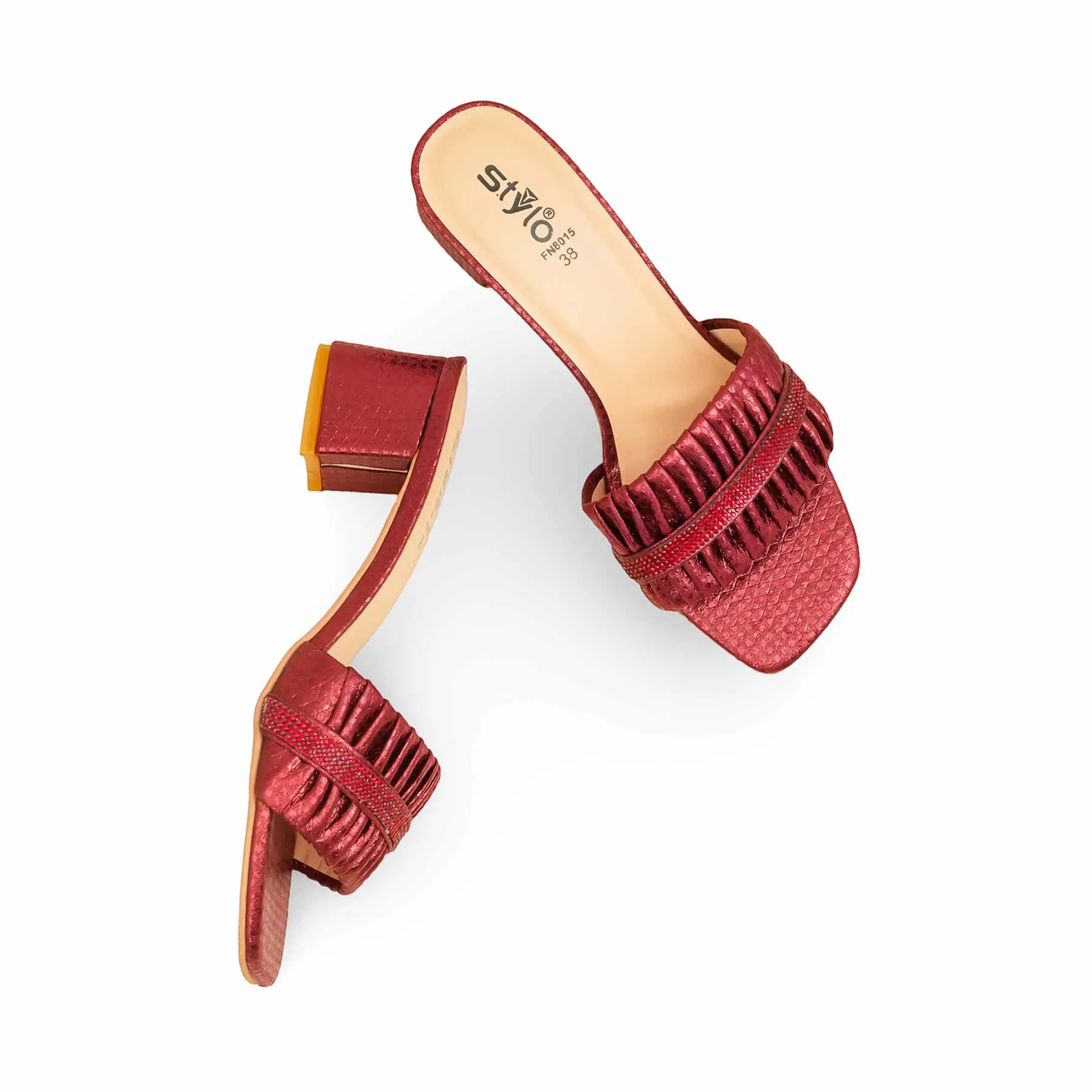 Luxurious Slippers Maroon Fancy Slipper For Women FN8015