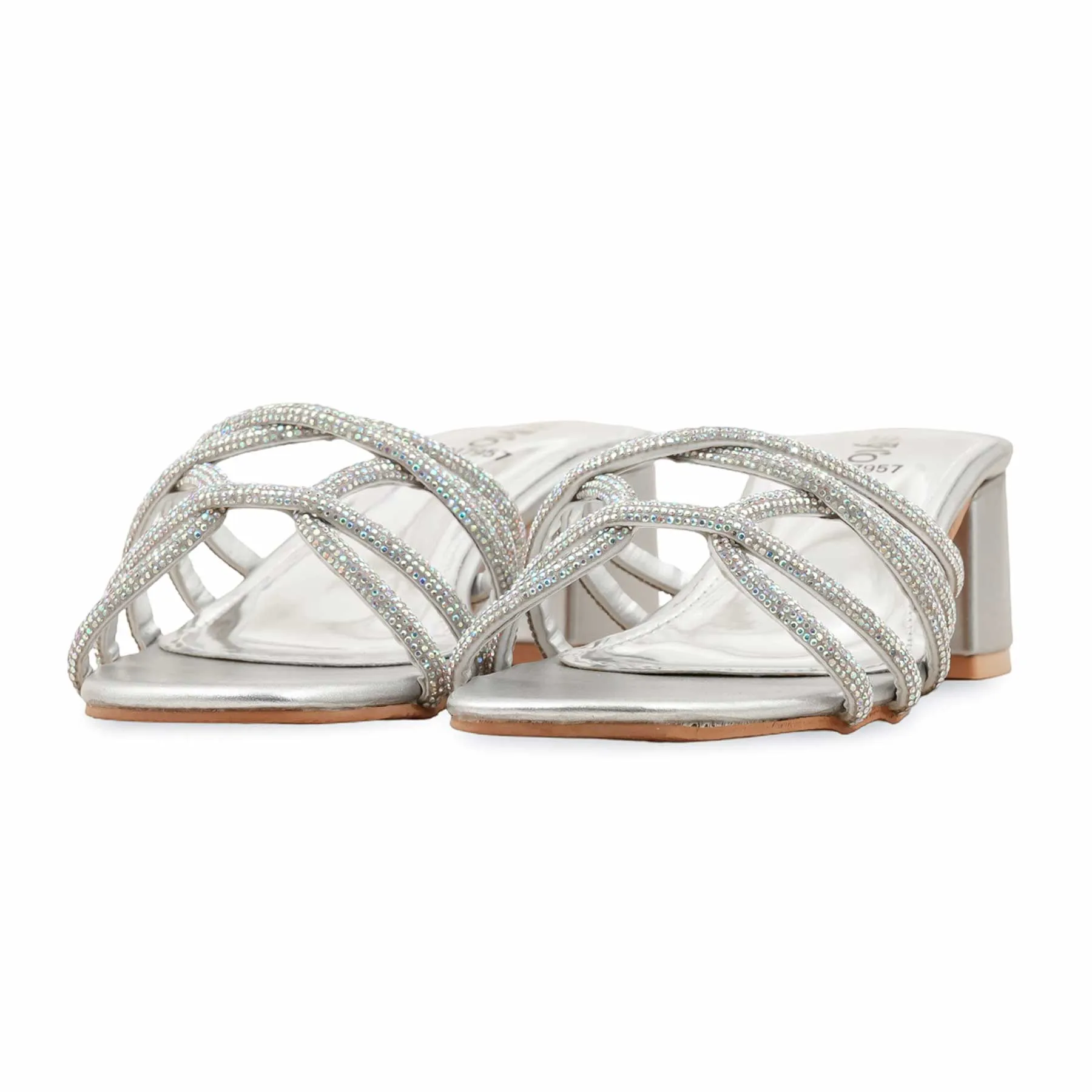 Coquette Slippers Silver Fancy Slipper FN7957