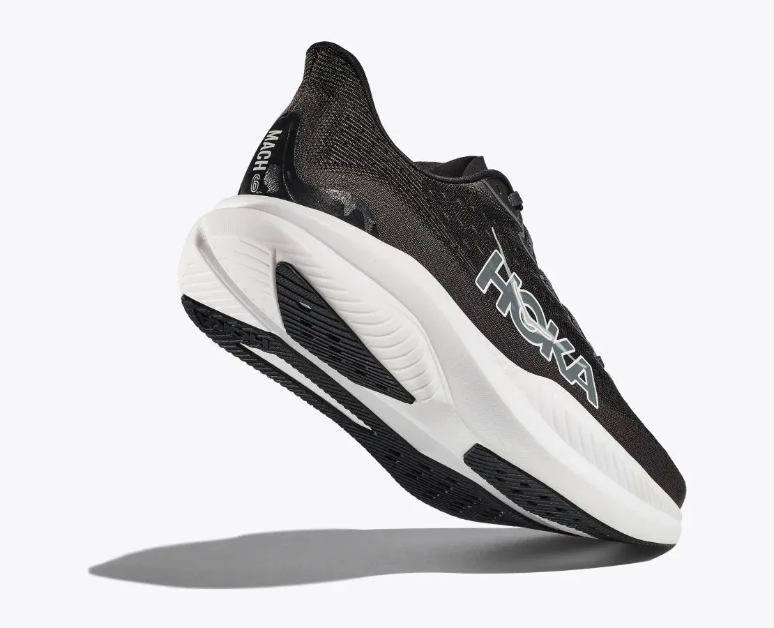 Men's HOKA Mach 6 Running Shoe in Black / White Shoes Replacement