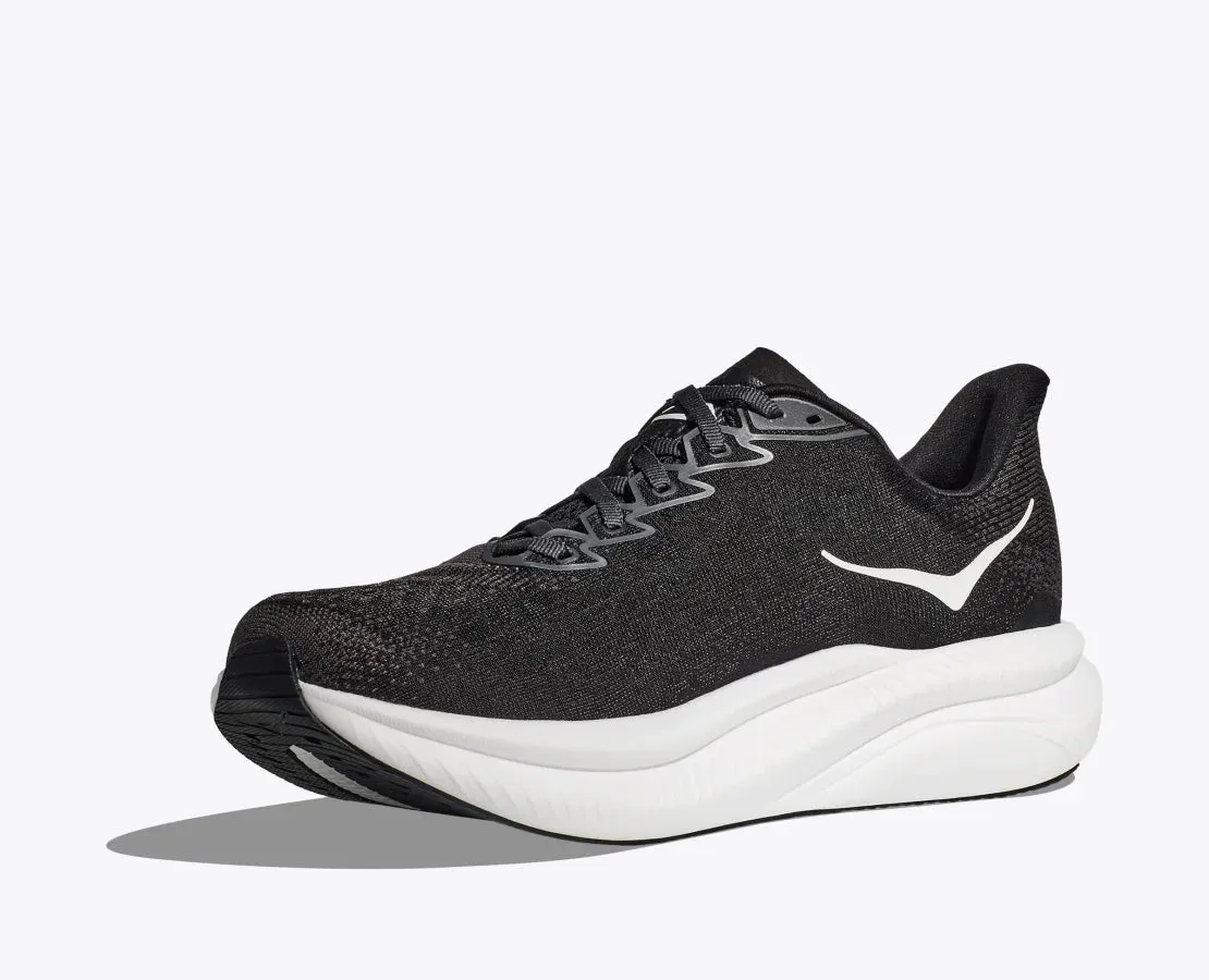 Men's HOKA Mach 6 Running Shoe in Black / White Trending Shoes
