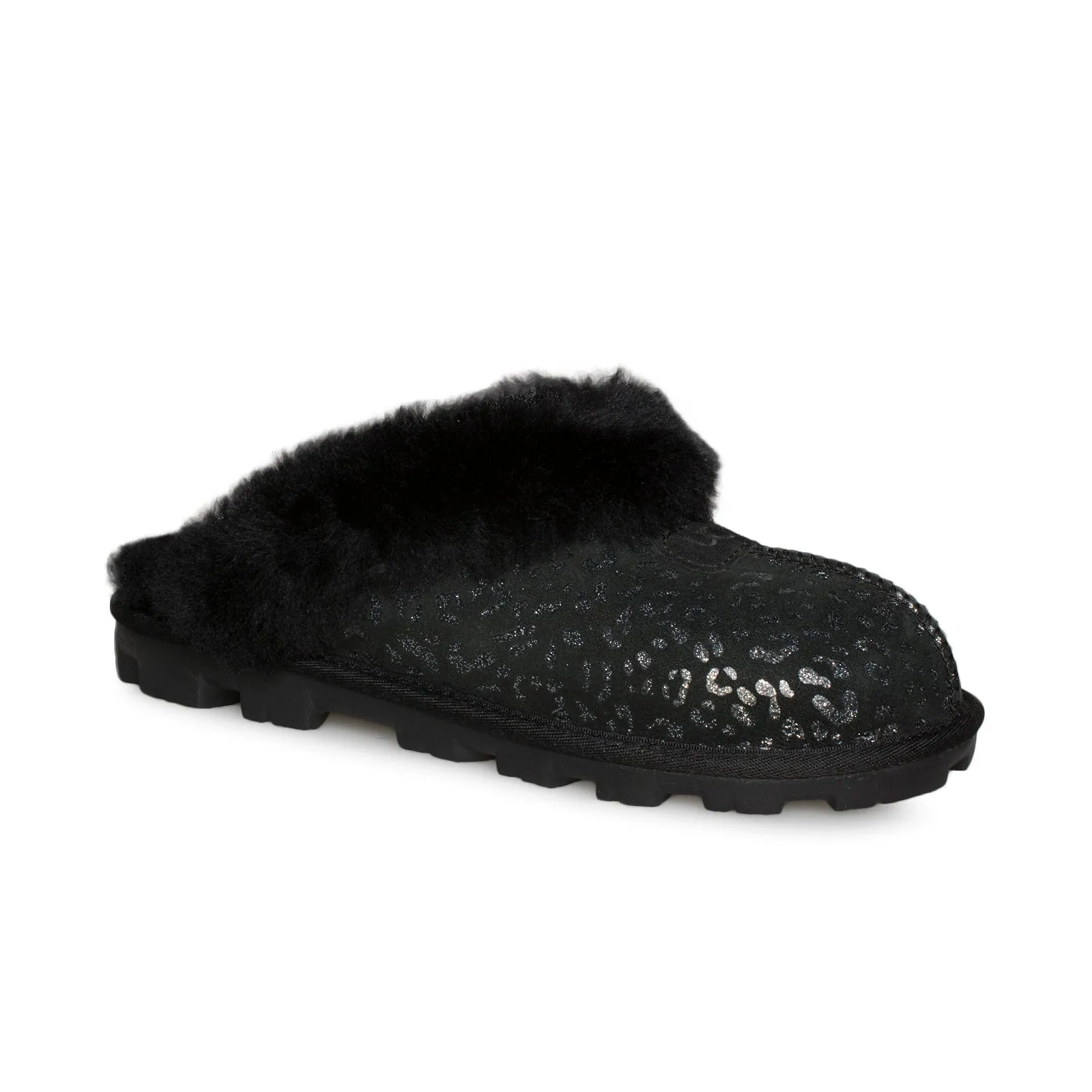 Adventure Time Slippers UGG Coquette Snow Leopard Black Slippers - Women's