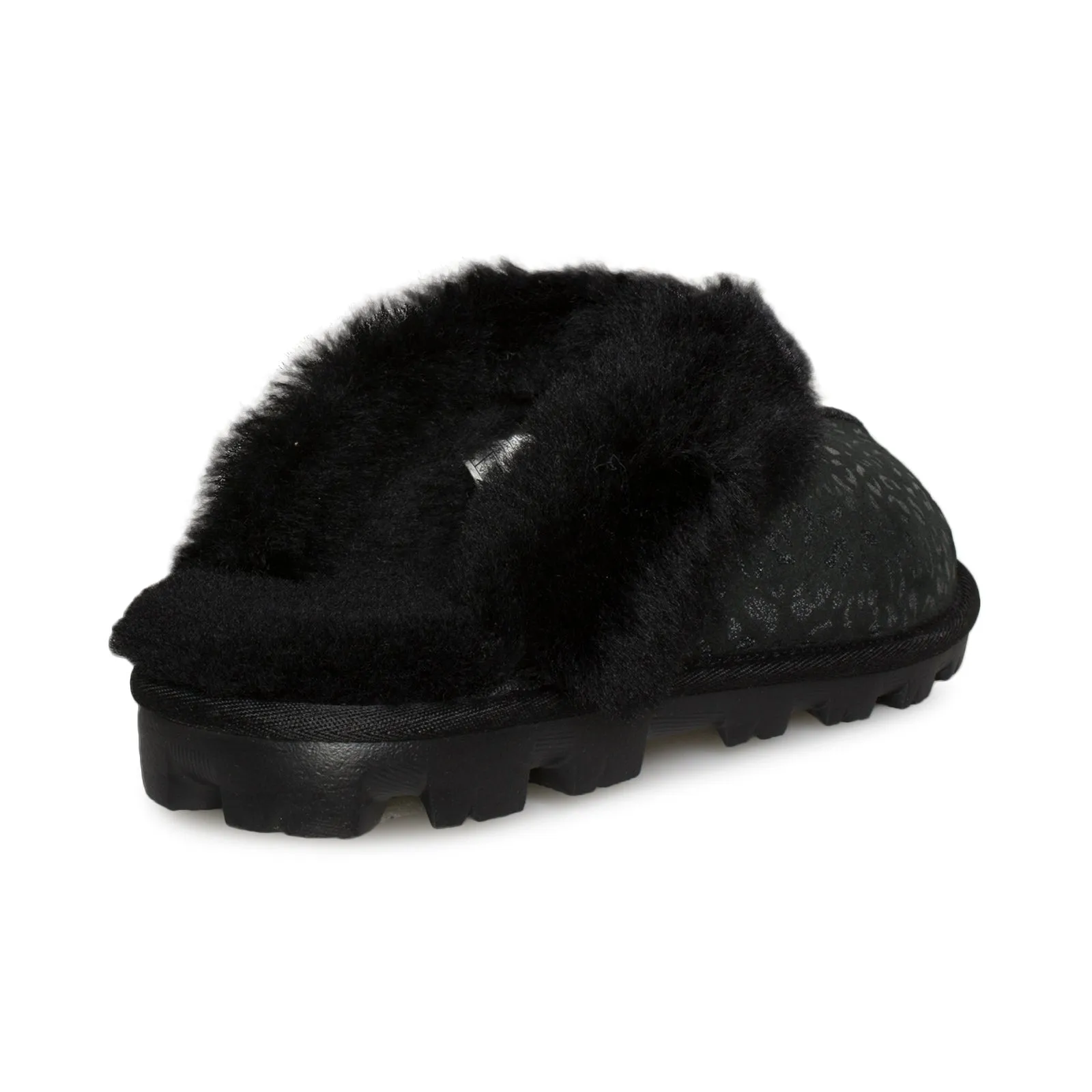 Topo Slippers UGG Coquette Snow Leopard Black Slippers - Women's