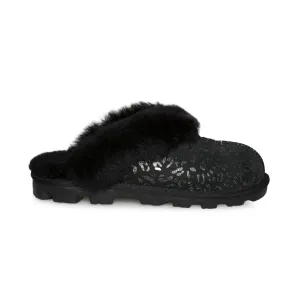 UGG Coquette Snow Leopard Black Slippers - Women's Umbreon Slippers