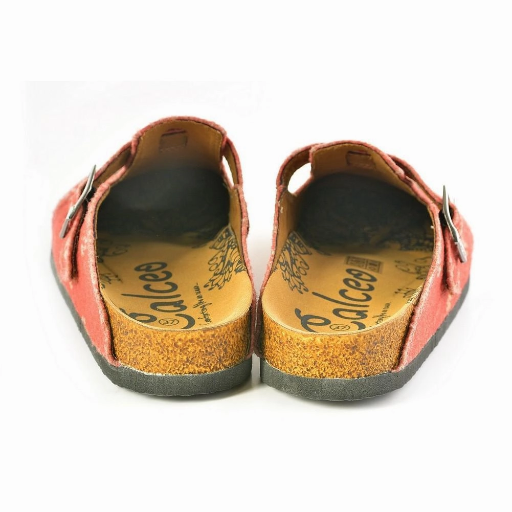 Heel Espadrilles Colored Paw Patterned, Brown Dog and Take Supers Written Red Patterned Sandal - CAL1301
