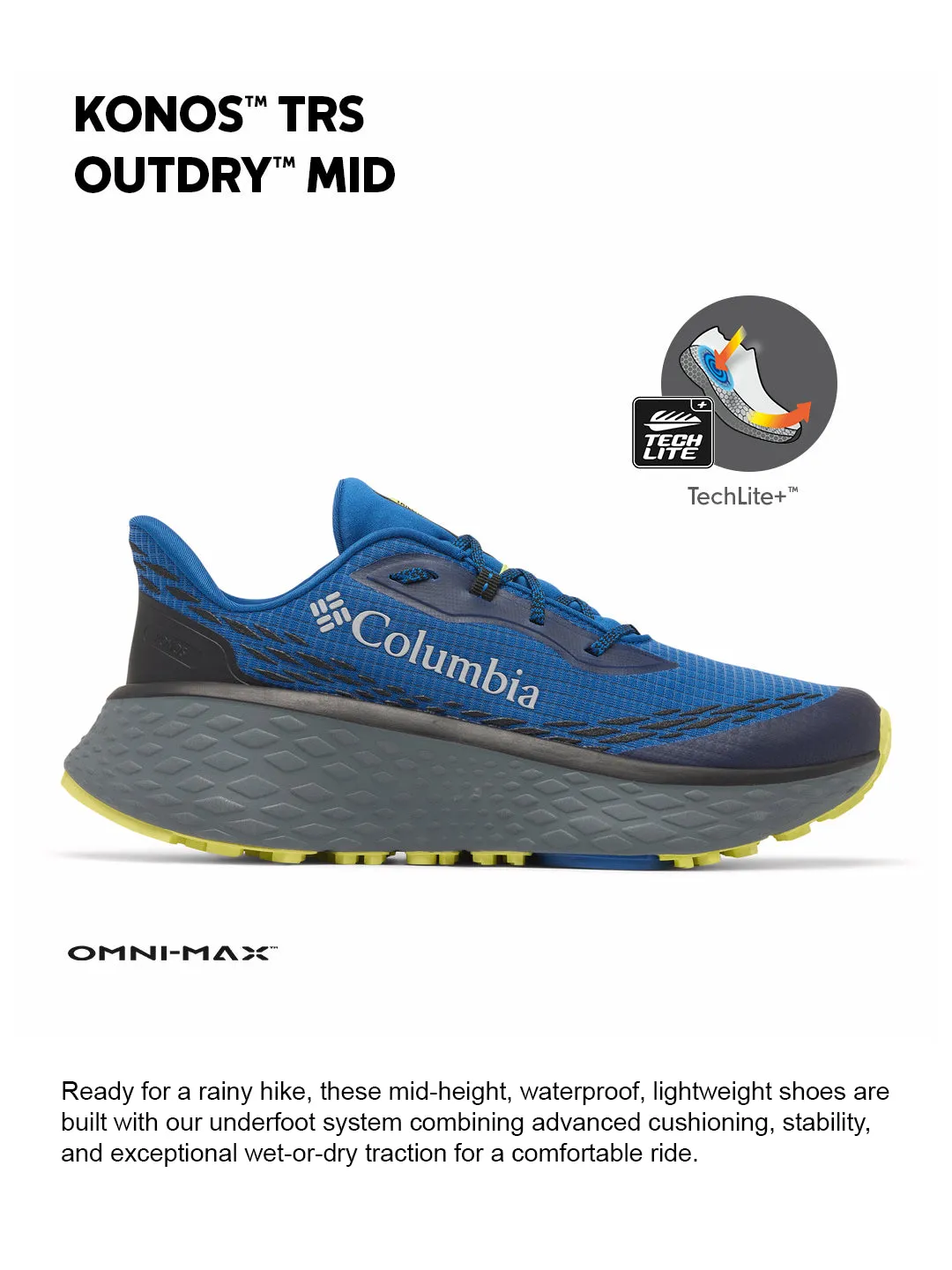 Columbia Men Blue OmniMax Konos Trillium ATR Trail Running Shoes Merrell Hiking Boots Gore Tex