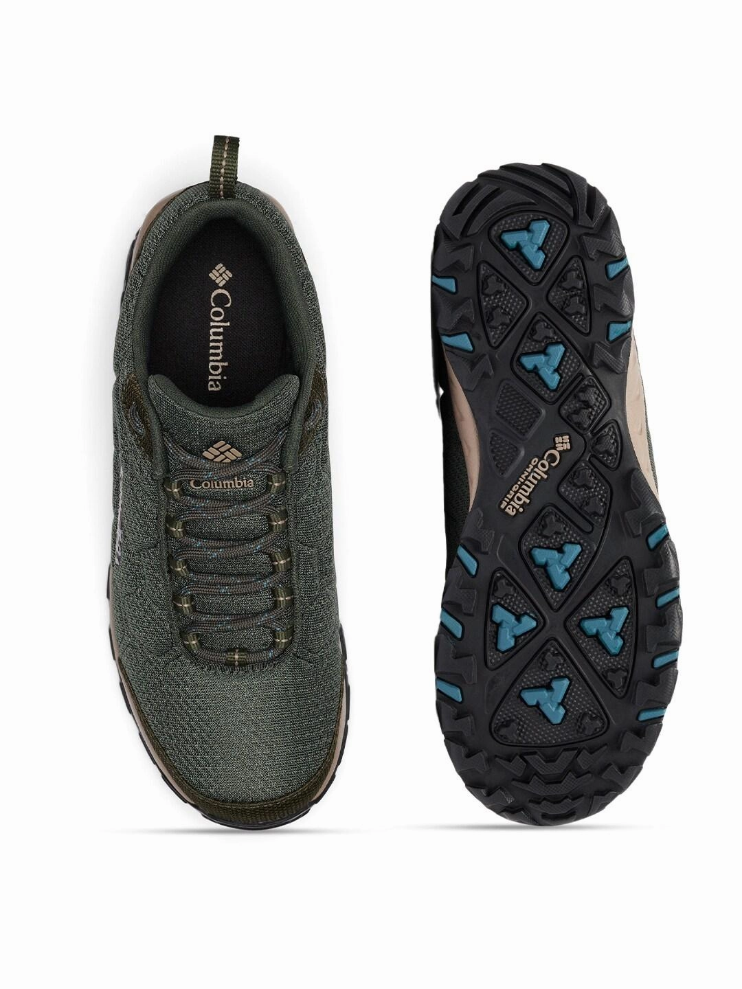 Columbia Men Green FIRECAMP REMESH Non Slip Hiking Shoes