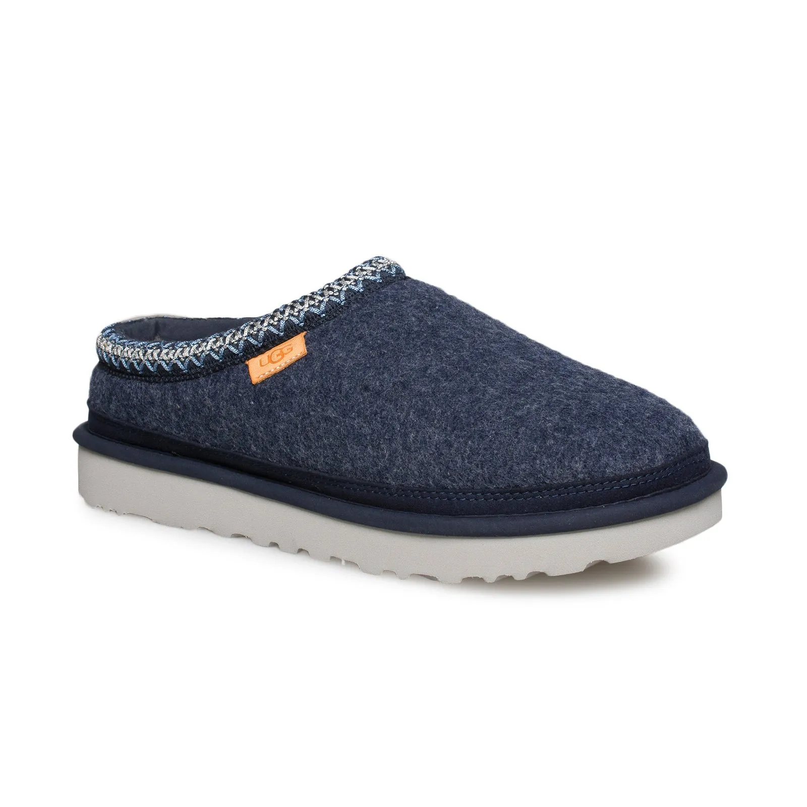 UGG Tasman Wool Dark Sapphire Slippers - Men's Casual Shoes In Wide Width