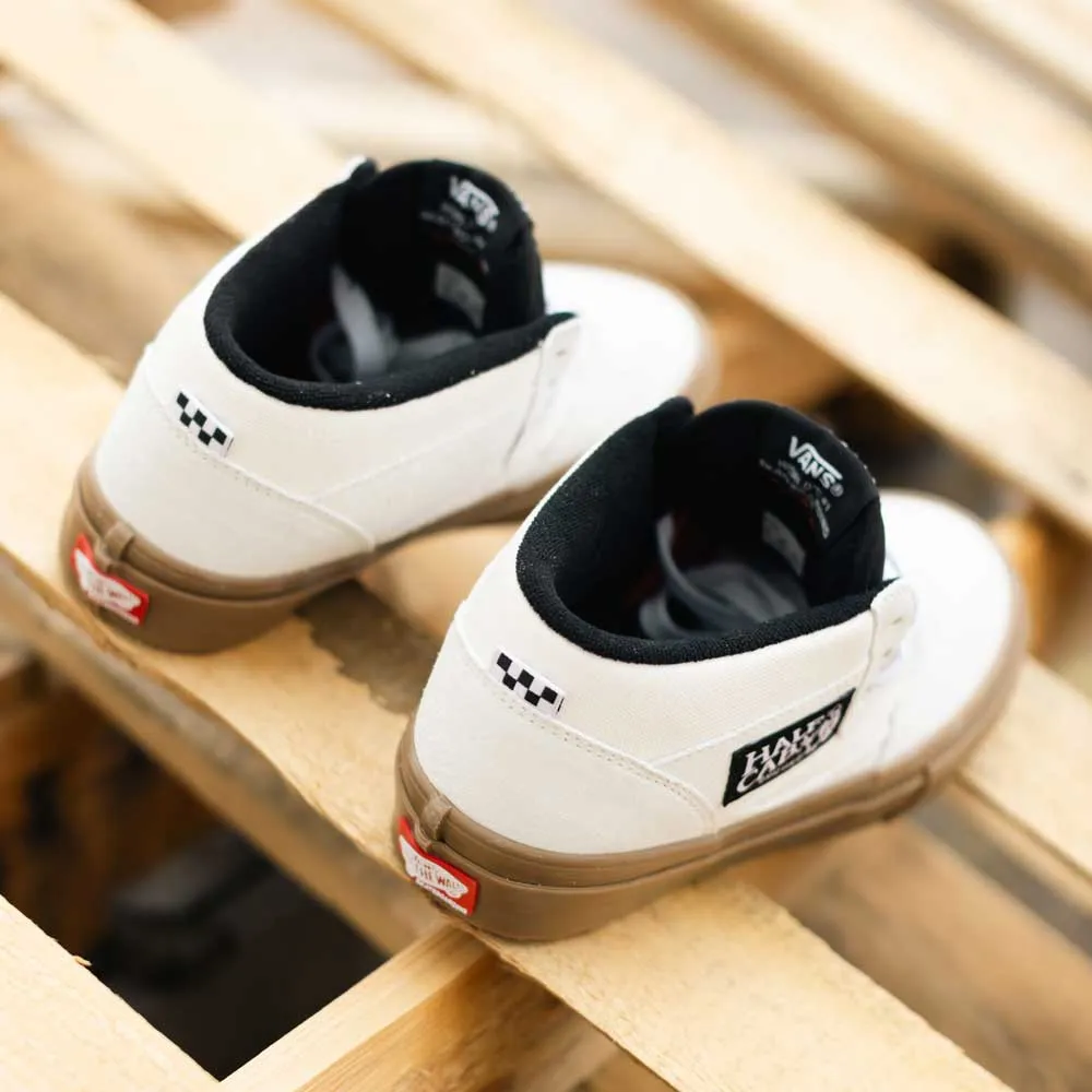 Cheap Chunky Skate VN0A2Z348YG Antique White Gum Suede Skate Half Cab Vans Shoes