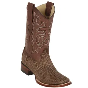 Los Altos Boots - Mens Dress Cowboy Boot - Low Priced Sanded Brown Lizard Cowboy Boots- in Brown Size 11 Cowboy Boots