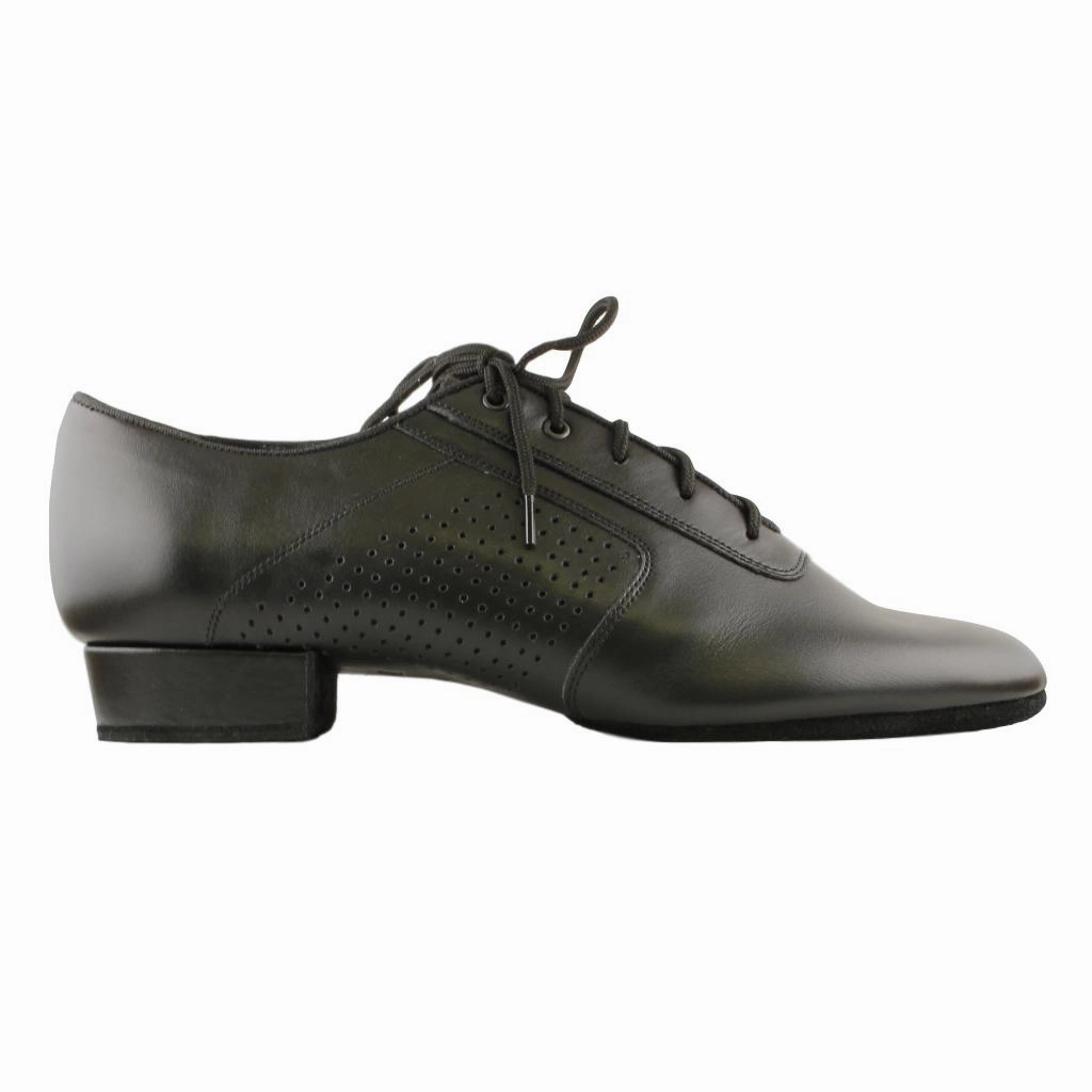Galex 1109 Oxford Flexi M, Black Leather, Men's Smooth Dance Shoes Best Power Cushion Badminton Shoes