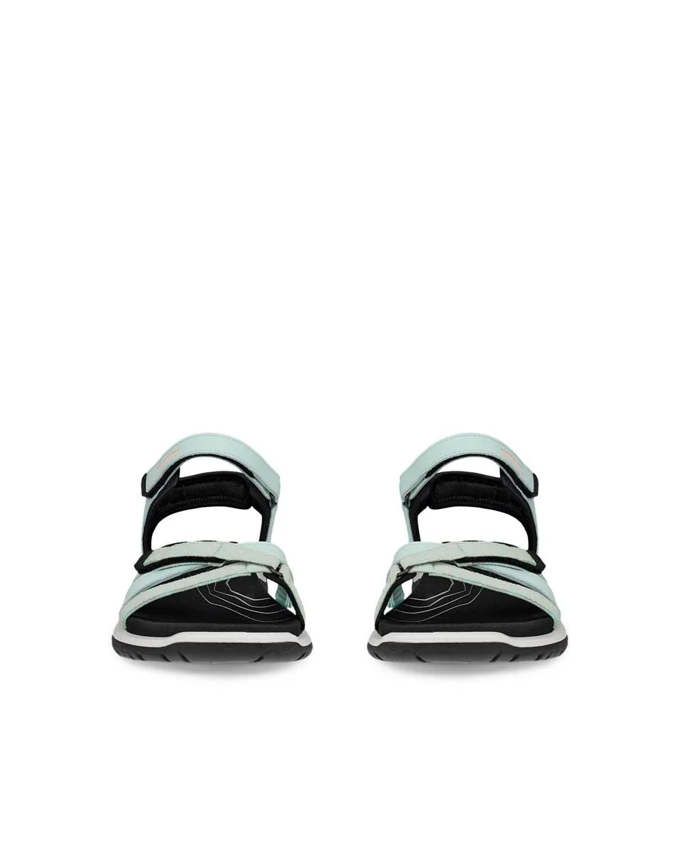Chunky Slides Ecco Offroad Sandals - Emerald/Dusty Peach