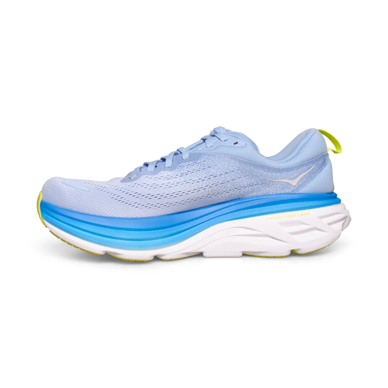 Hoka Bondi 8 Airy Blue / Diva Blue Running Shoes - Men's Best Running Shoes High Instep