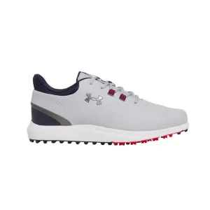 UNDER ARMOUR Drive Medal Men's Spikeless Shoes (Grey/Navy) Golf Shoes 10.5