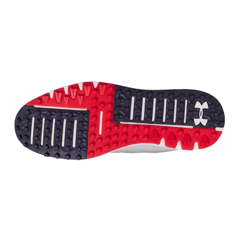 Golf Closeout Shoes UNDER ARMOUR Drive Medal Men's Spikeless Shoes (Grey/Navy)