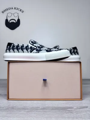 Size 9.5 Men (8.5 UK) - Louis Vuitton x NBA Canvas Slip-On Men's Sneakers Sneakers With Thick Soles