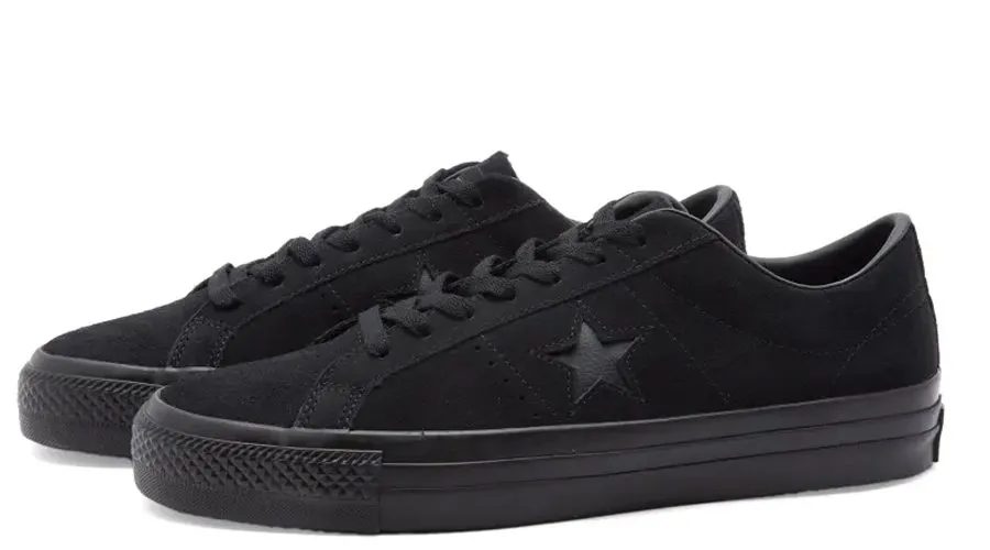 Converse One Star Pro Ox: Black/Black/Black Skate Shoes Made In America