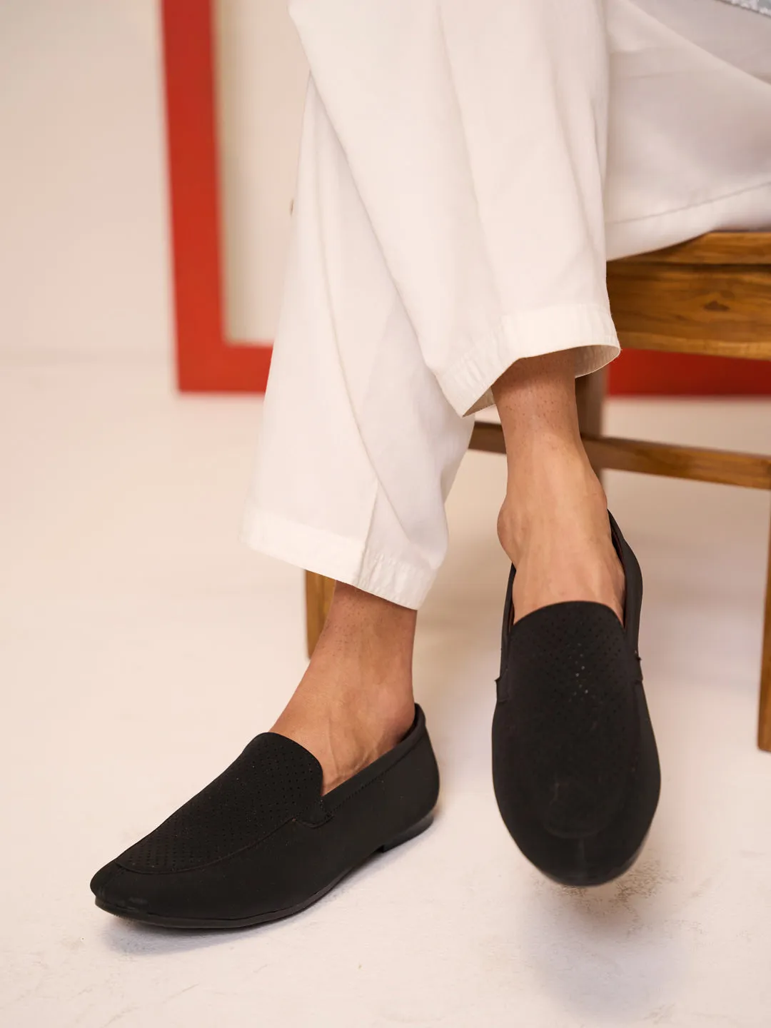 Men Black Formal Velvet Slip On Shoes for Party|Wedding Shoes|Casual Slip On Shoe Casual Mary Jane Shoes