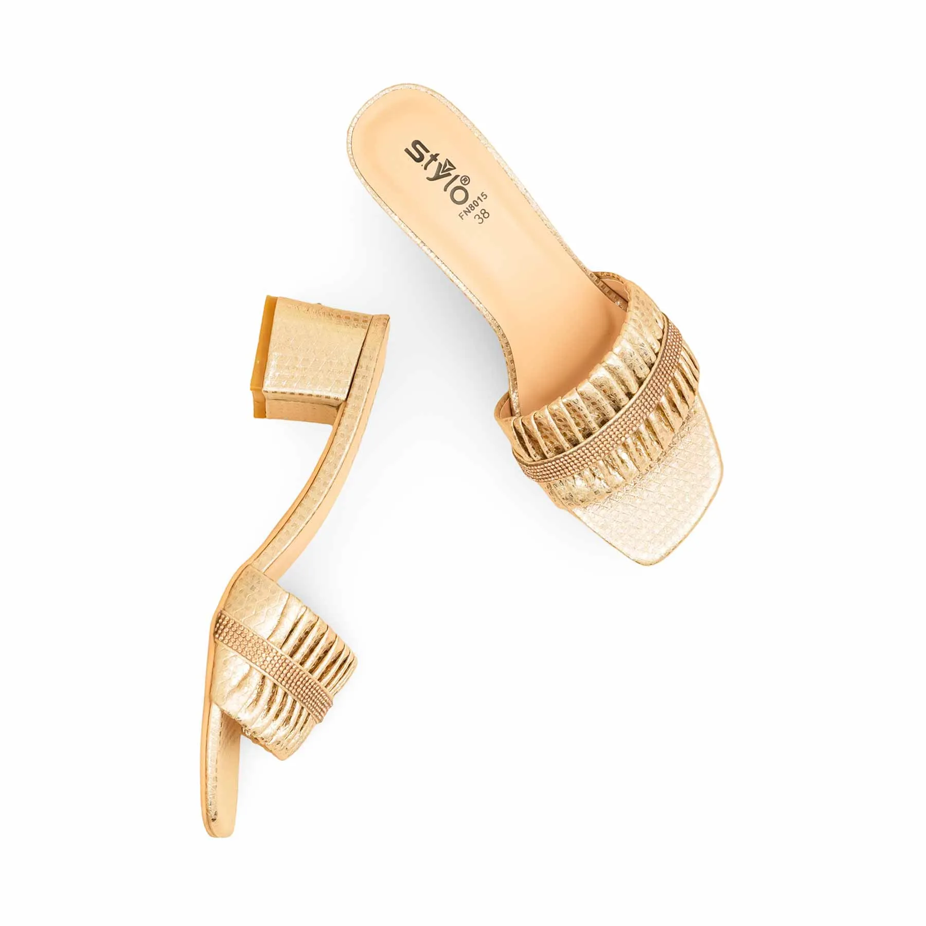 Slides With Tiger Golden Fancy Women Slipper FN8015