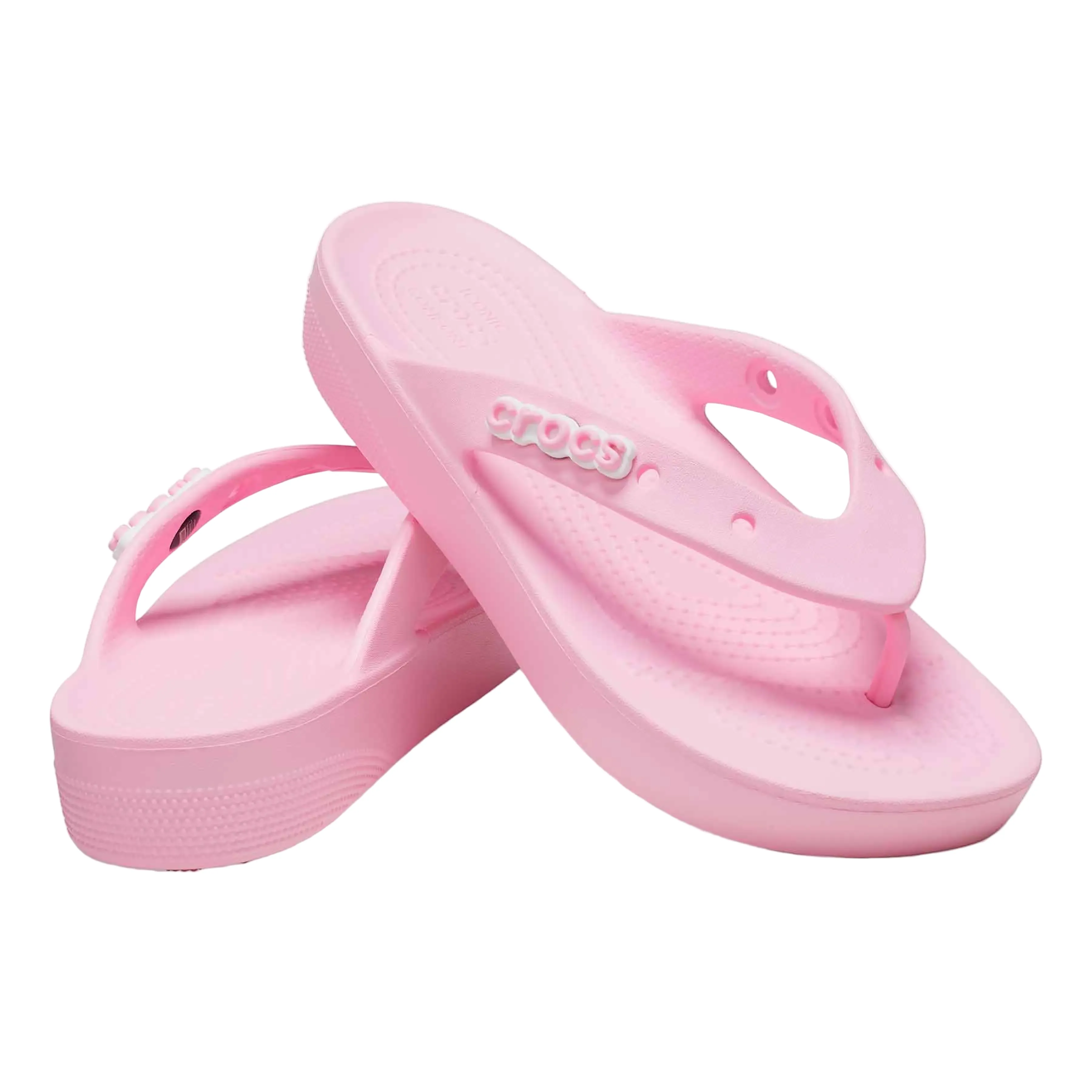 Crocs Women's Classic Flip Flops, Platform Sandals, Flamingo Sandals Lucia Spa