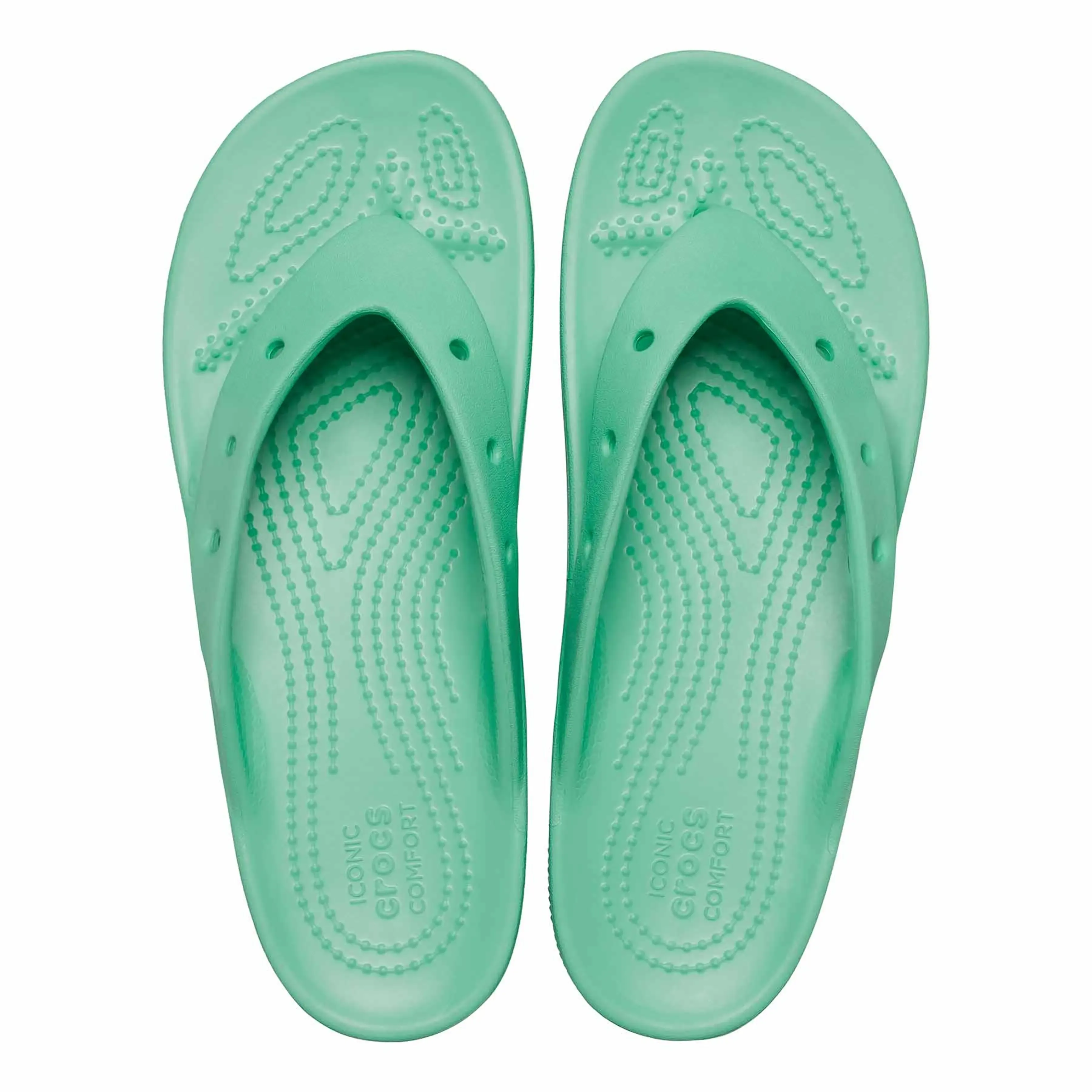 Crocs Women's Classic Flip Flops, Platform Sandals, Jade Stone Opened Toed Sandals