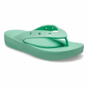 Canvas Sandals Crocs Women's Classic Flip Flops, Platform Sandals, Jade Stone
