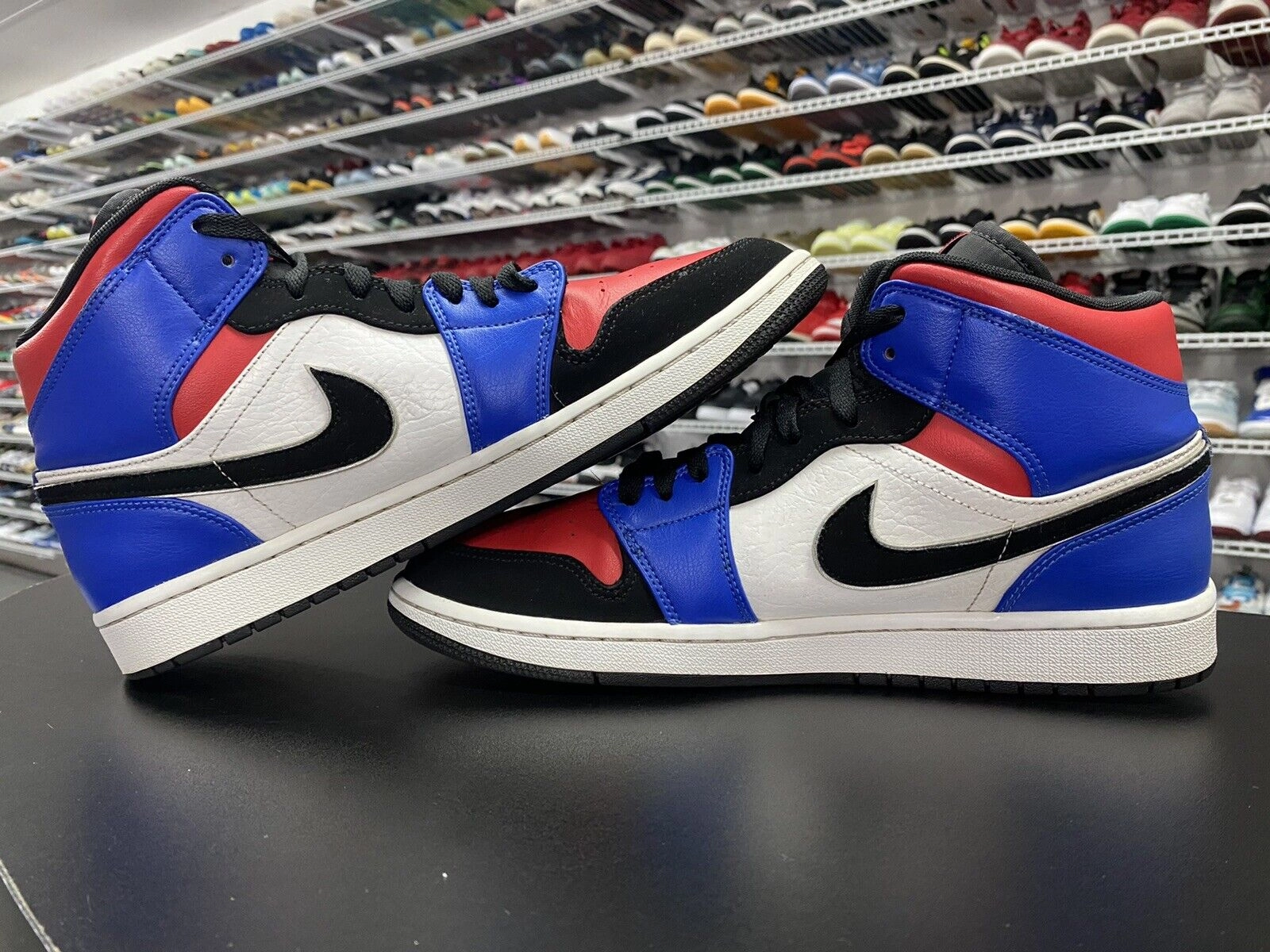 Nike Air Rift Split Toe Shoes Nike Air Jordan 1 Retro Mid Top 3 554724-124 Men's Size 10.5 No Insoles