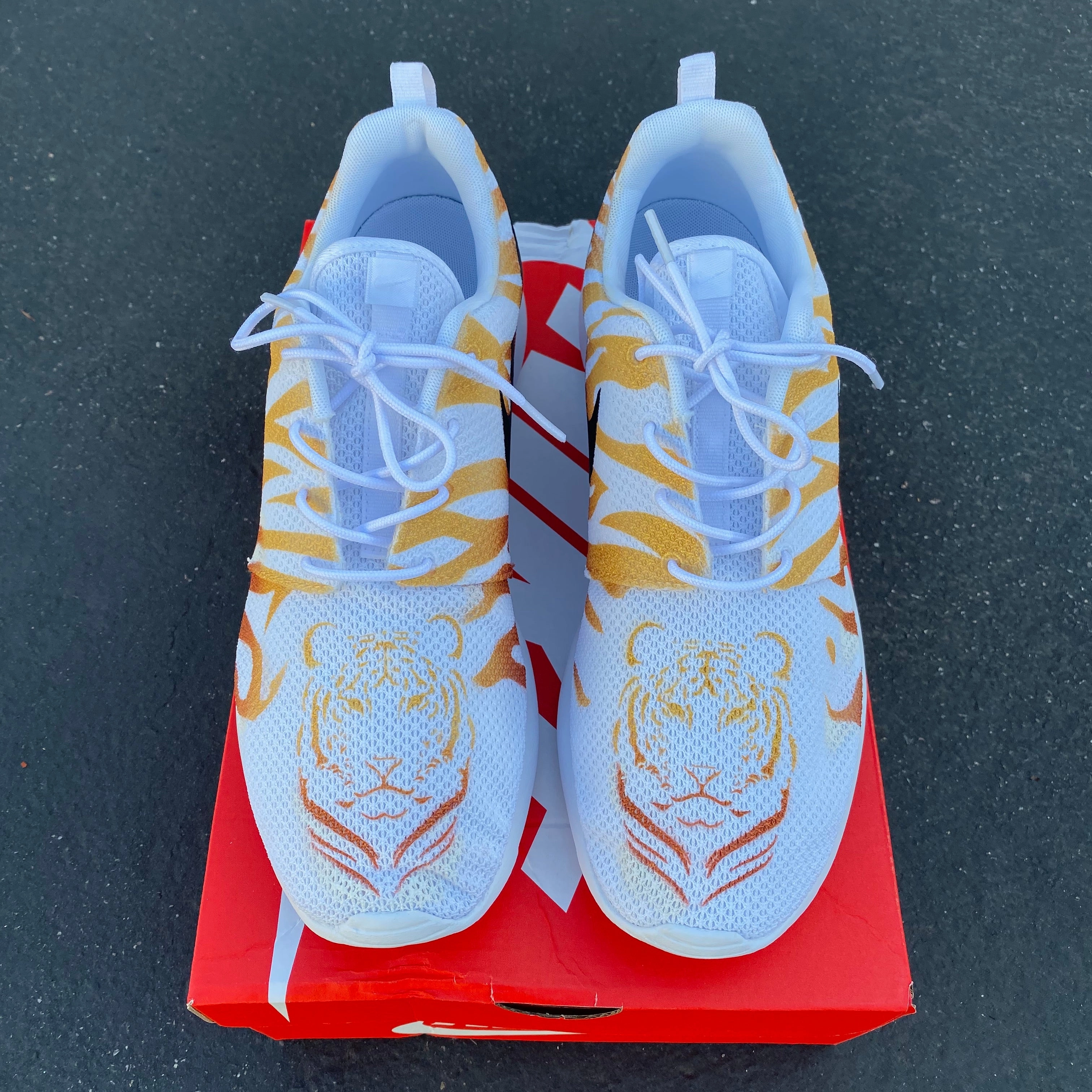 Custom Painted Tiger Nike Roshes Nike Shoes Air Max Goadome Boots