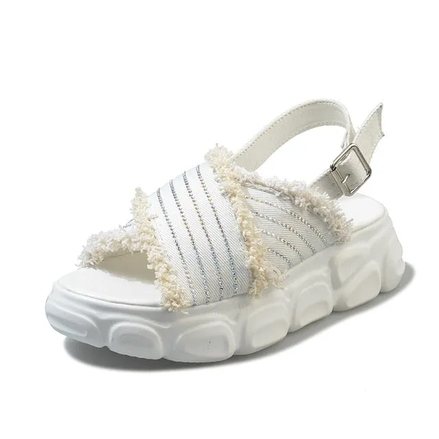 Naruto Sandals Denim Gladiator Sandals