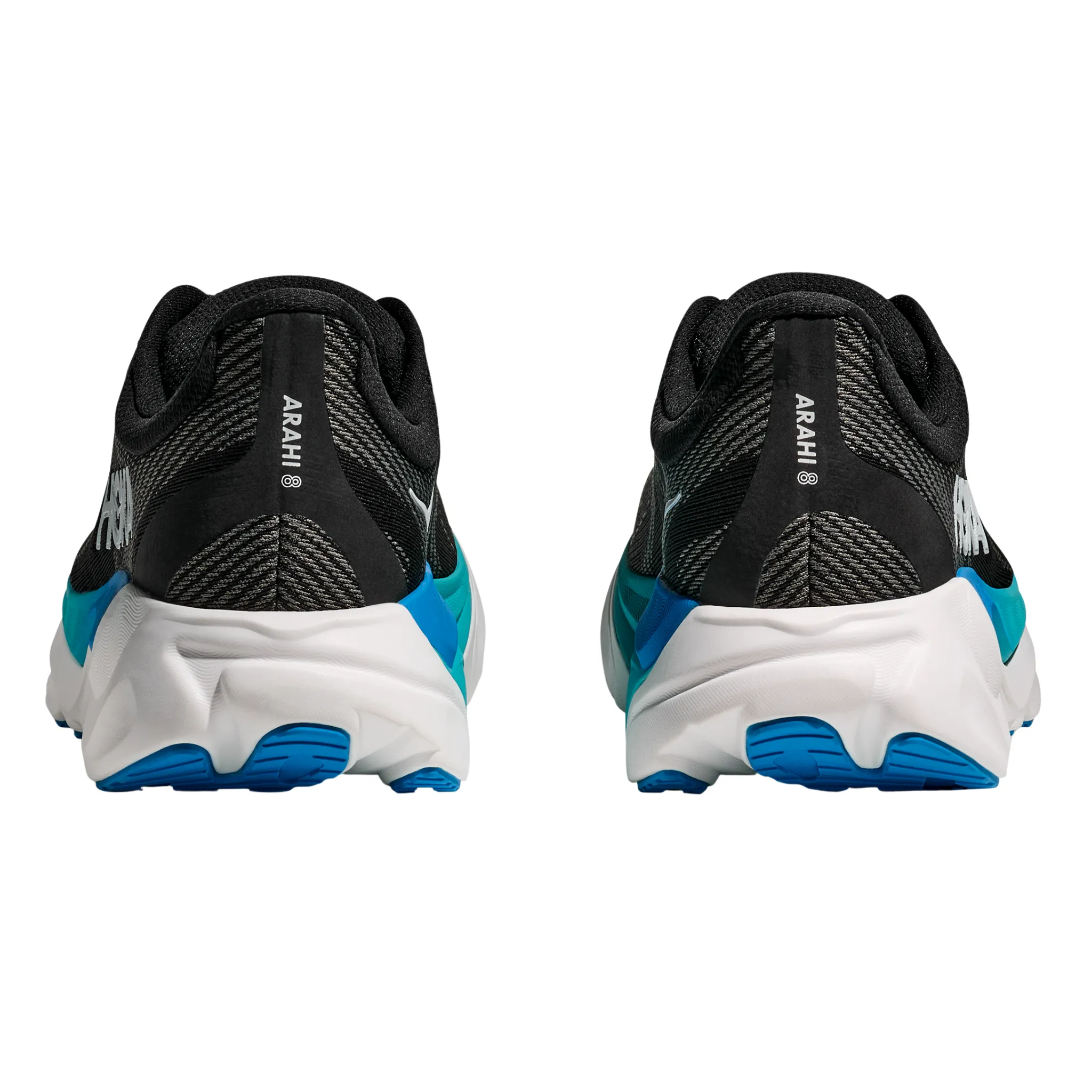 Resole Shoes Hoka Mens Arahi 8 - Black/Skyward Blue - Stability