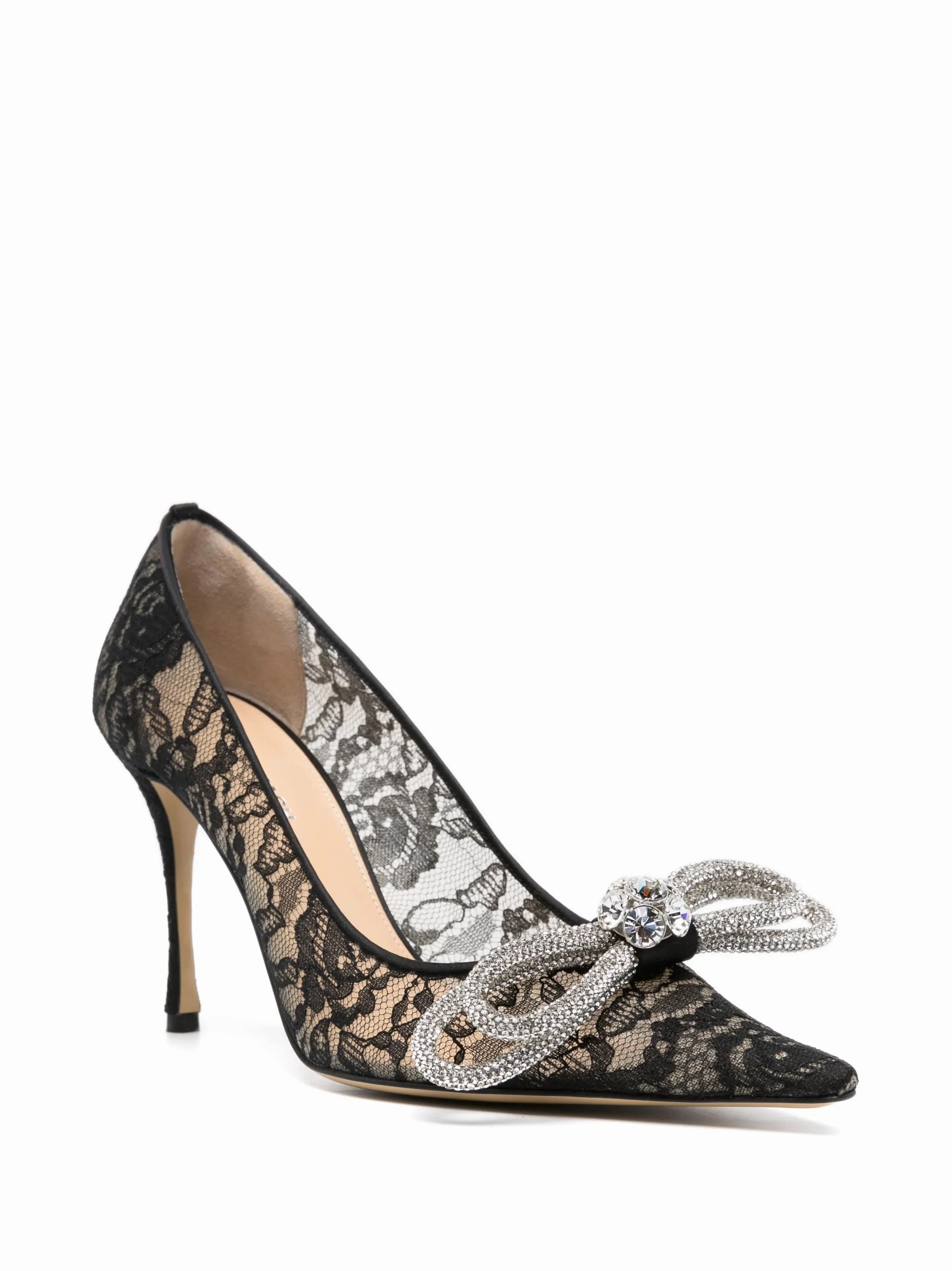 Creative High Heels Double Bow 95mm pumps