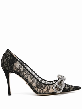 Ysl Sparkly High Heels Double Bow 95mm pumps