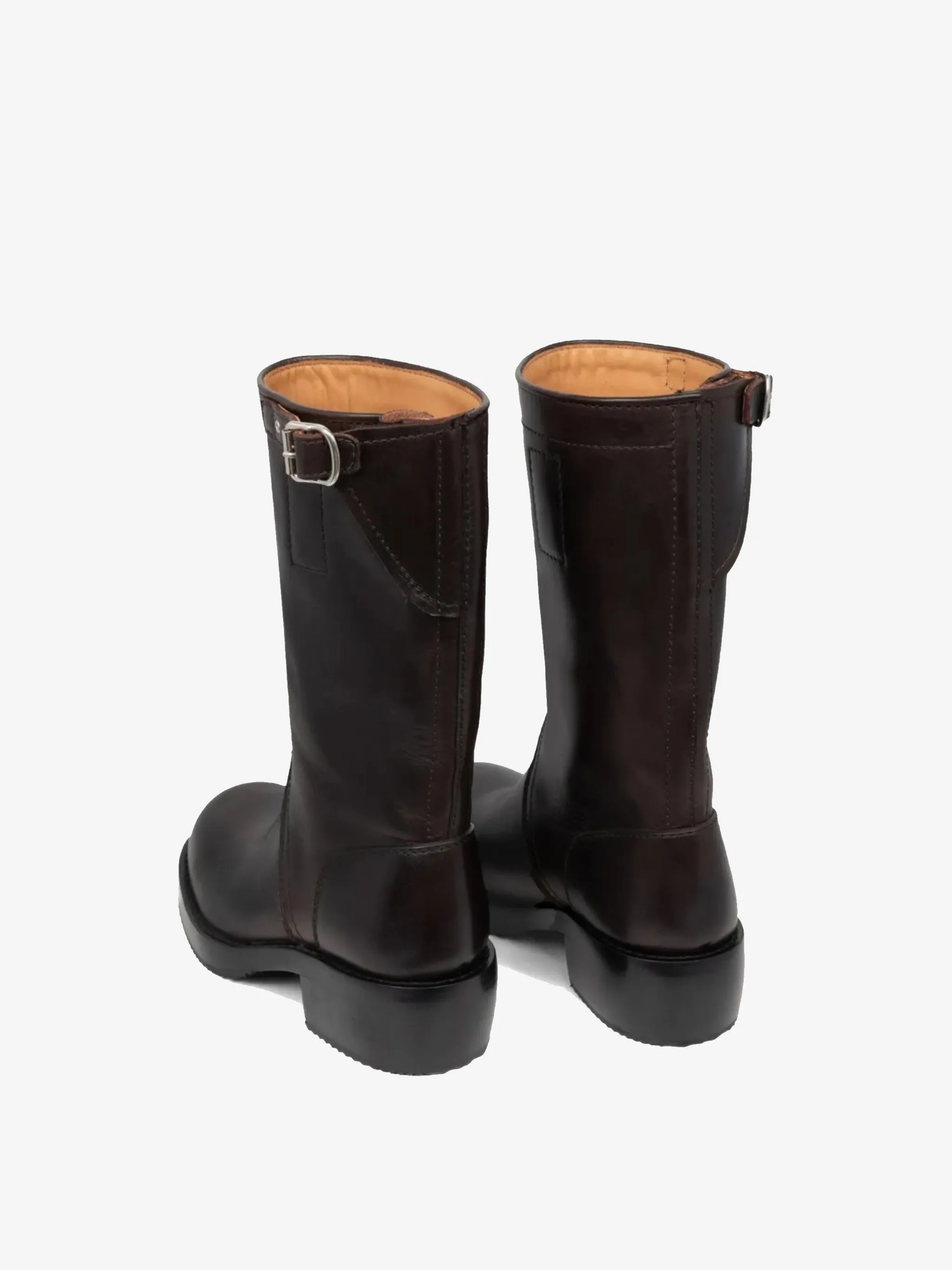 Muk Luk Boots DRIES VAN NOTEN - Women Leather Buckle Boot