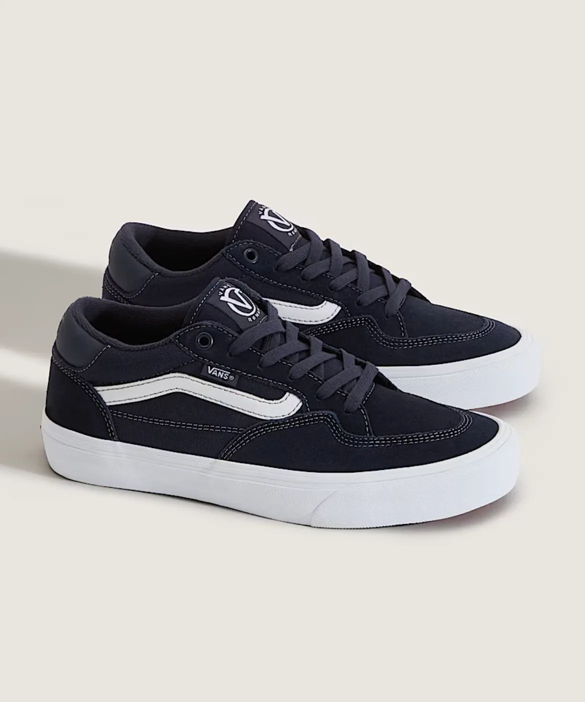 Vans Skate Rowan (Navy/White) 2008 Skate Shoes