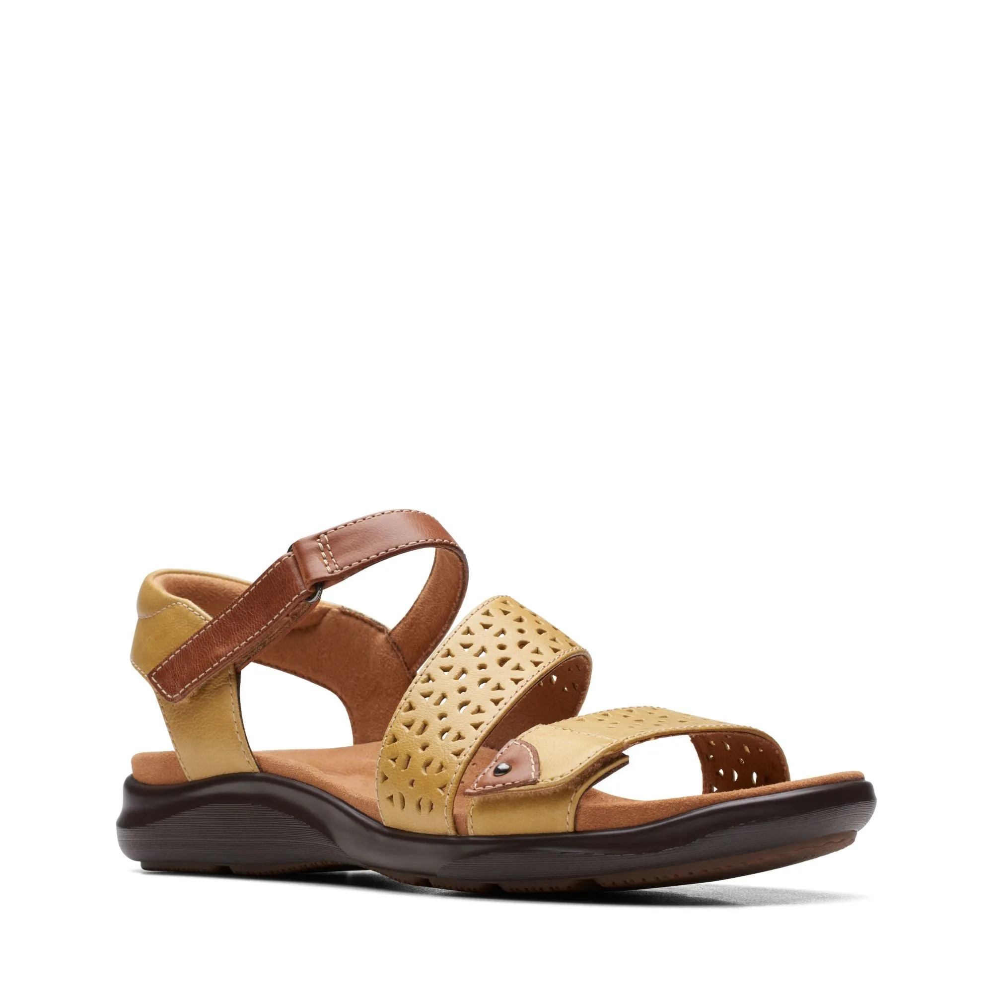 A Emery Kinto Sandals CLARKS | SANDALS | WOMEN | KITLY WAY YELLOW LEATHER | YELLOW
