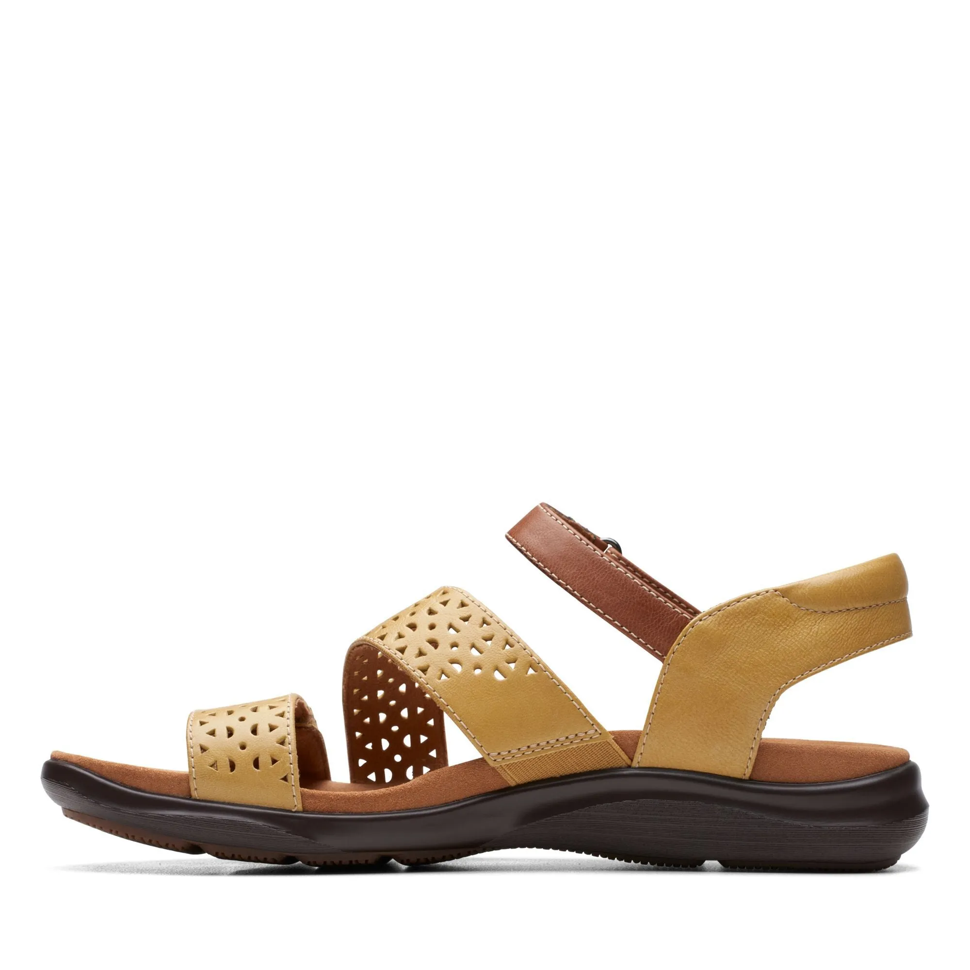 CLARKS | SANDALS | WOMEN | KITLY WAY YELLOW LEATHER | YELLOW Sandals Vegan
