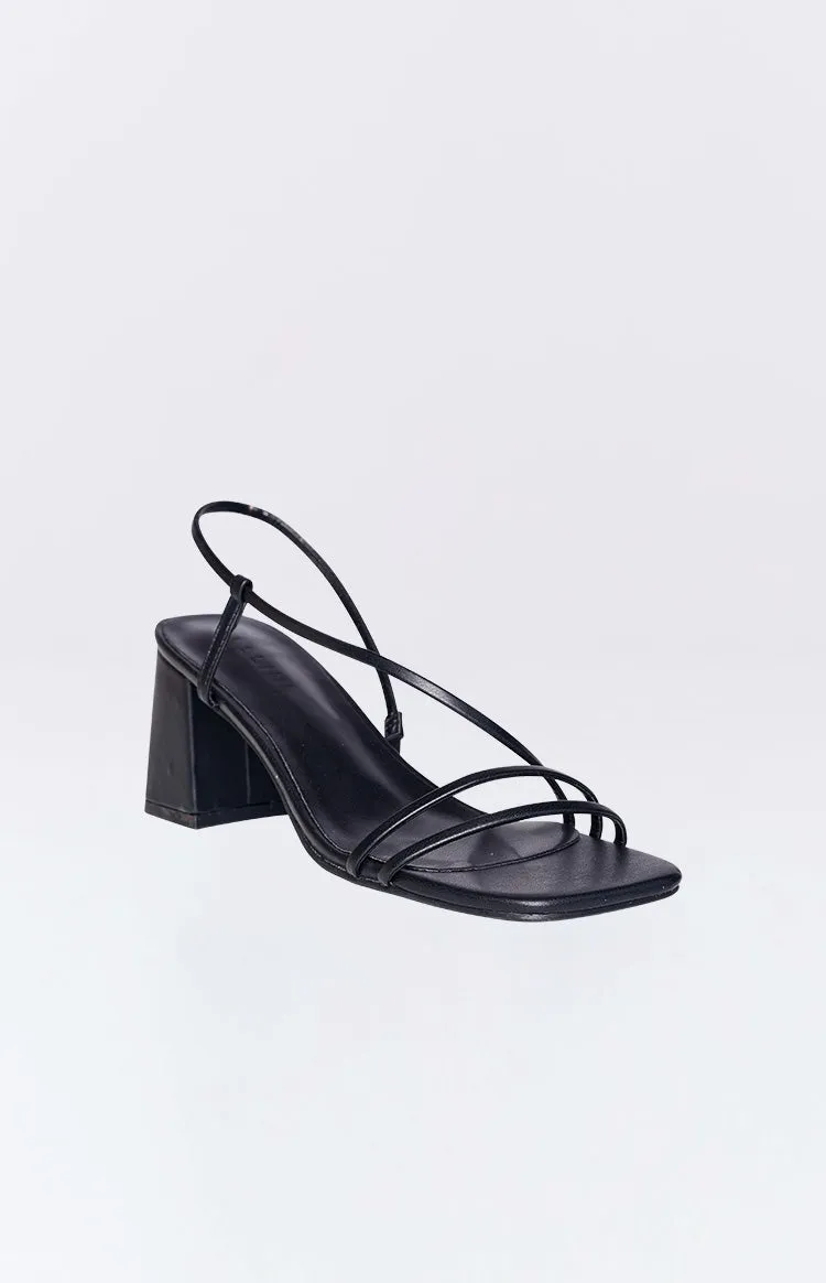 Leather Flat Mary Jane Shoes Billini Yelda Black Heels