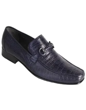 Mens Navy Genuine Caiman Belly and Lizard Slip On By Los Altos Boots Tractor Supply