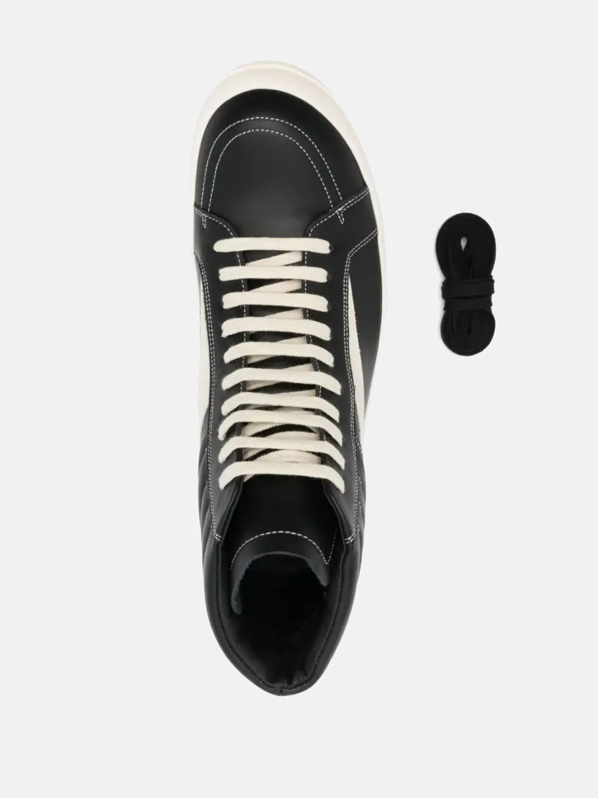 Boys Wide Sneakers RICK OWENS - Men Leather High Vintage Sneakers