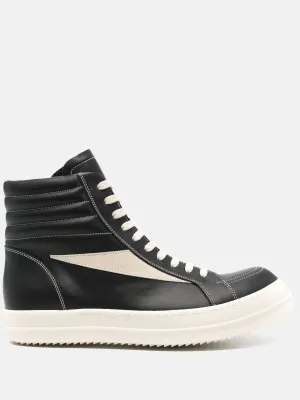 RICK OWENS - Men Leather High Vintage Sneakers Clae Sneakers