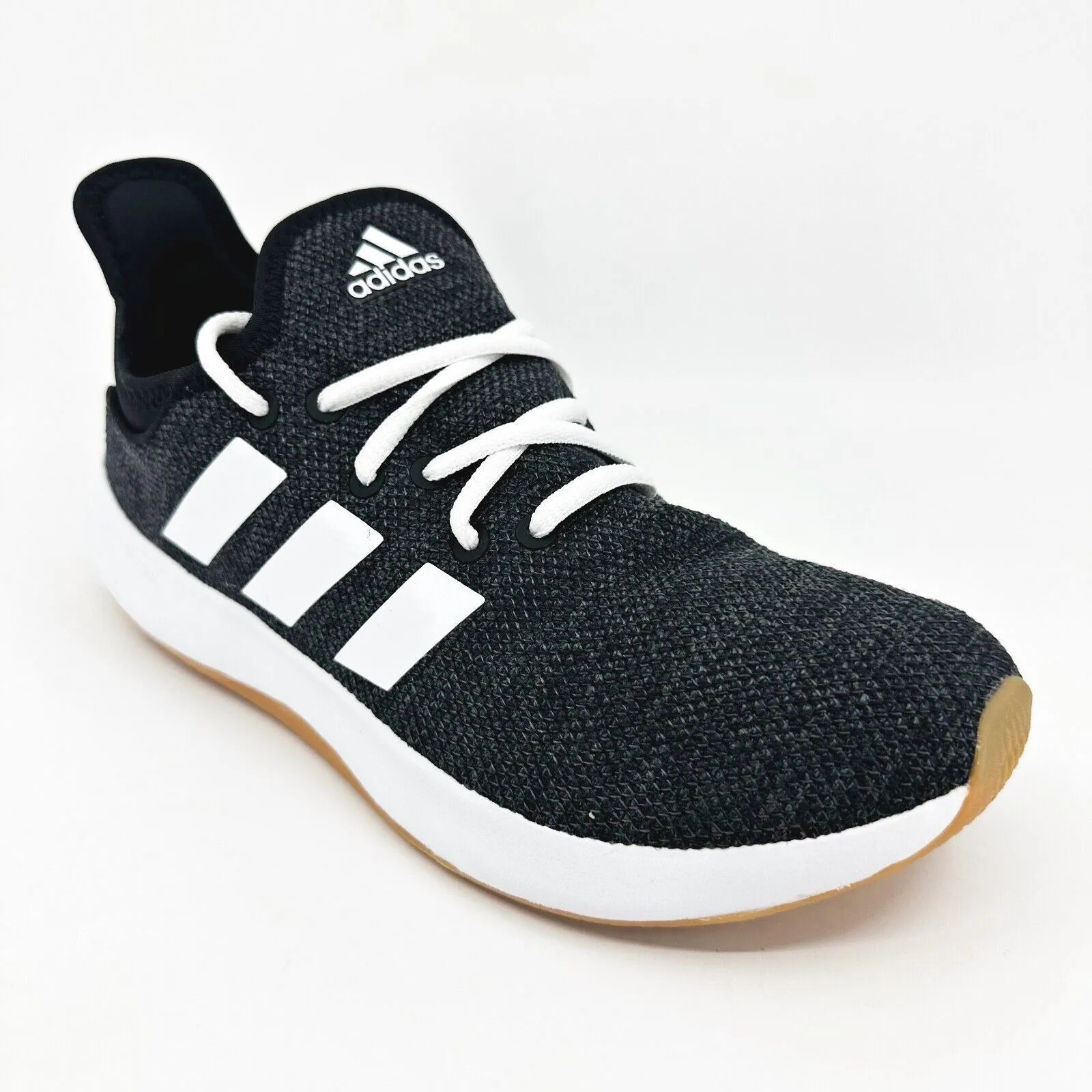 Adidas Cloudfoam Pure SPW Black White Gum Womens Running Shoes IG2530 Flat Foot Pronation Running Shoes