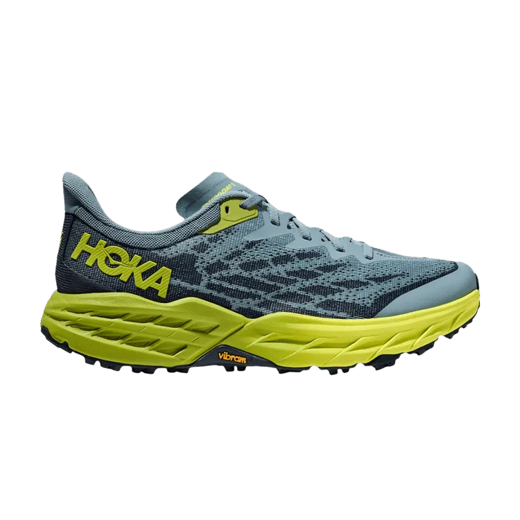 Hoka One One Speedgoat 5 Stone Blue Dark Citron Goretex