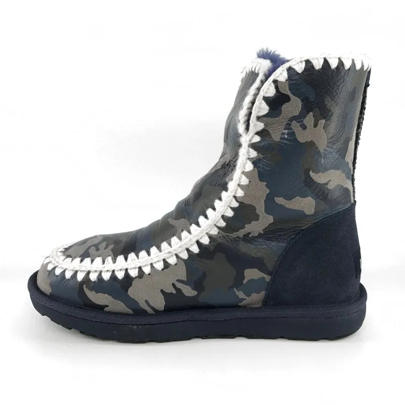 MUBO UGG Women Boots Classic Mimi Navy Camouflage Boots Southerland