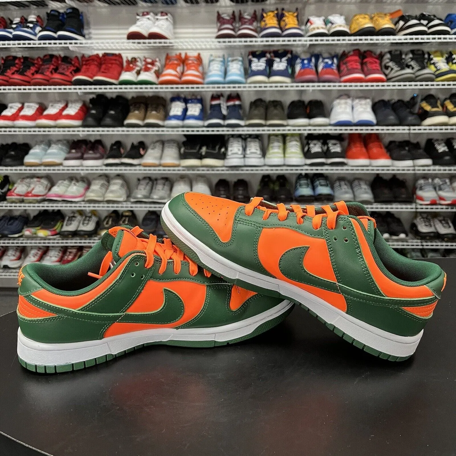 Nike Dunk Low Miami Hurricanes DD1391 300 Men's Size 9 Dress Pants With Sneakers