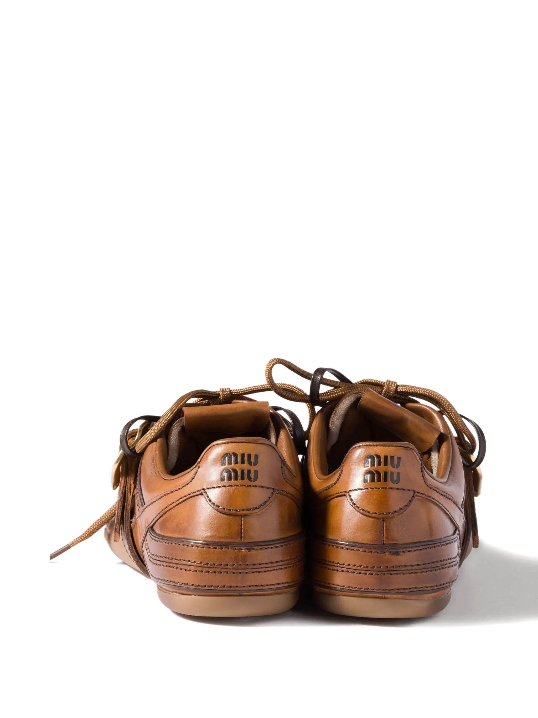 MIU MIU - Women Leather Buckle Sneakers Sneakers Washington