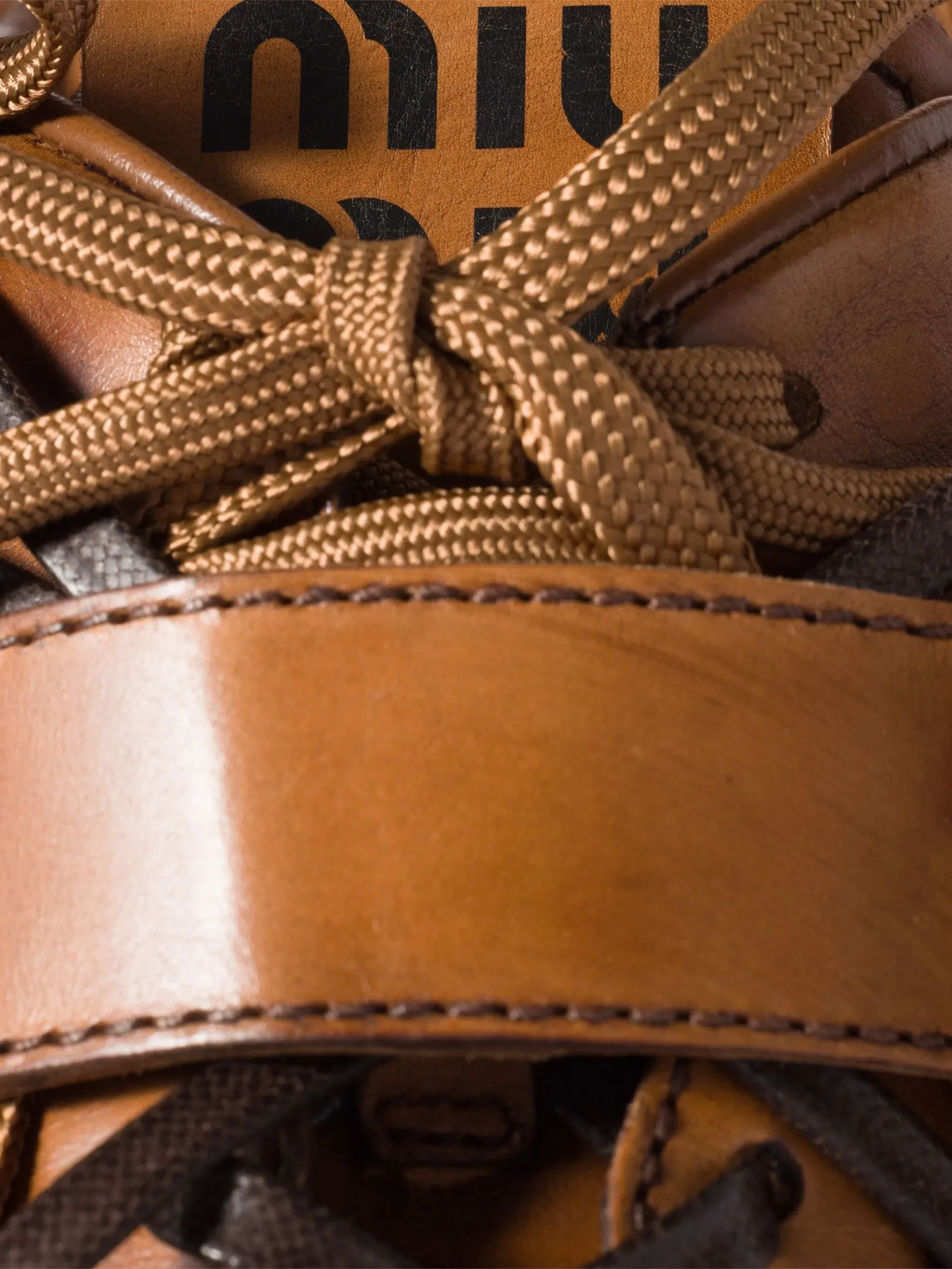 MIU MIU - Women Leather Buckle Sneakers Hades Sneakers