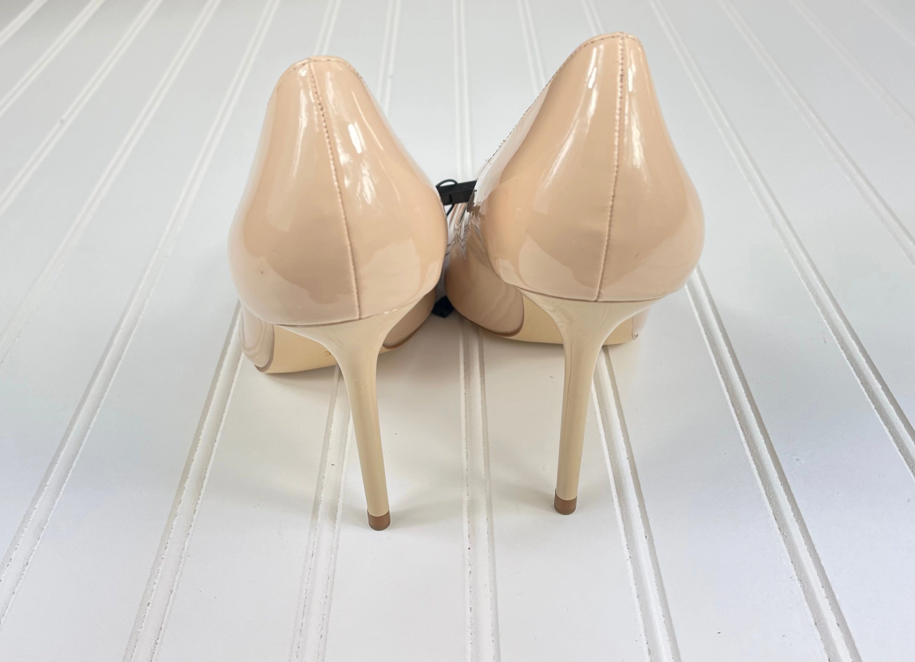 Belgravia Sling Back Heel Zara Nude Patent Pumps Stiletto Heels  Size 8 NWOT