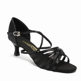 Open Toed High Heels DanSport L3007- Black, 2" or 2.5" heel