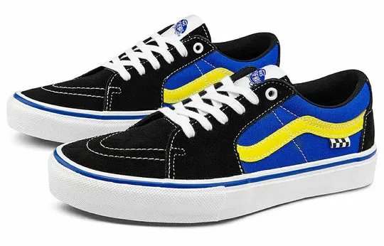 Skate Shoe Holes Vans Skate SK8 Low Black Dazzling Blue Shoes