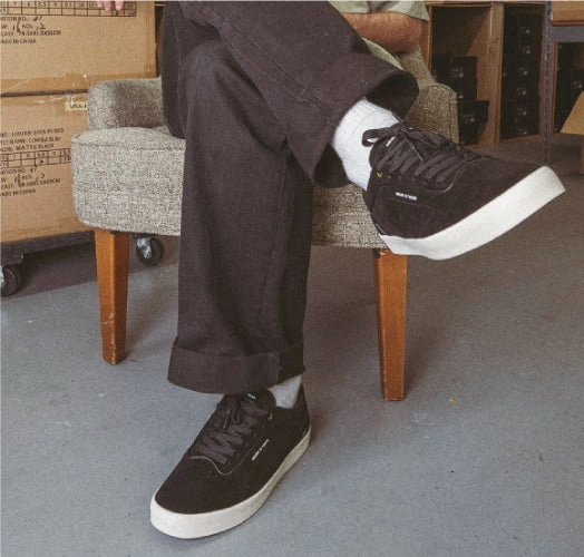 Hours is Yours Code V2 Skate Shoe - Black/Off White Slip On Checkerboard Skate Shoe